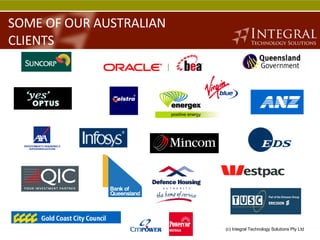 SOME OF OUR AUSTRALIAN CLIENTS 