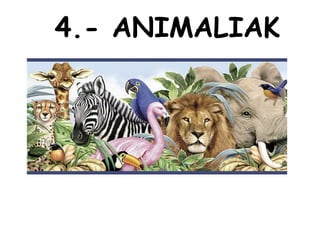 4.- ANIMALIAK
 