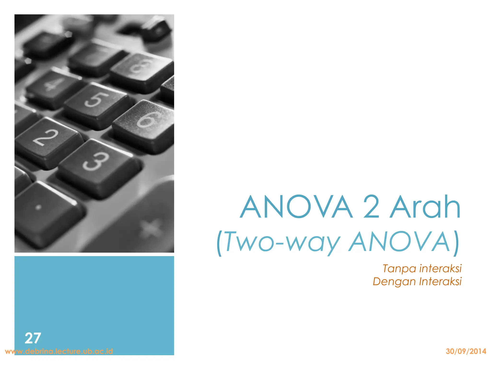 Analisis varinasi (anova) dua arah dengan interaksi | PDF