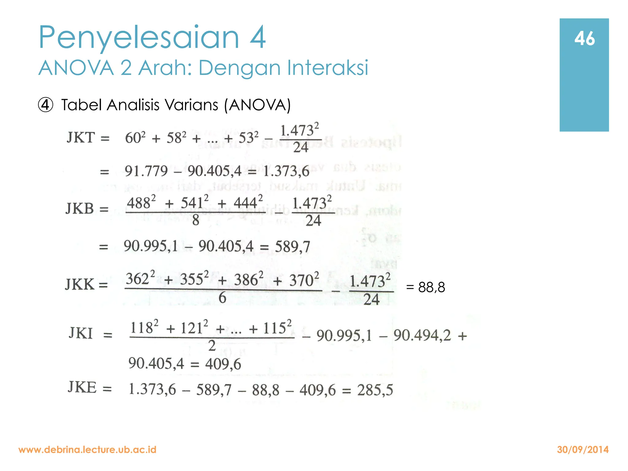 Analisis varinasi (anova) dua arah dengan interaksi | PDF