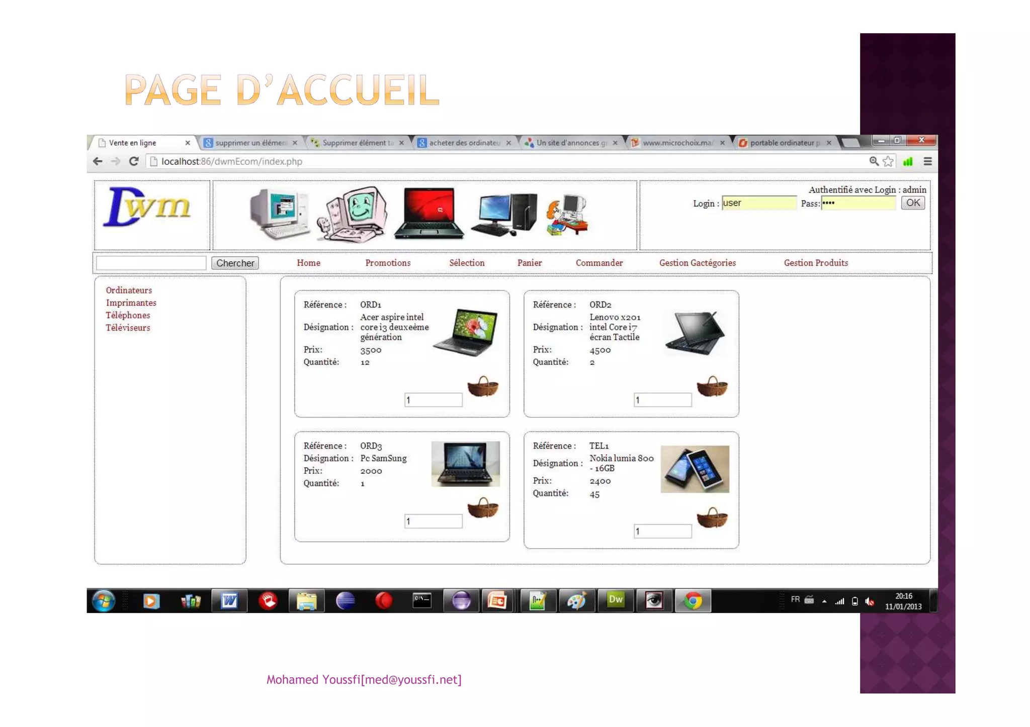 Mohamed Youssfi[med@youssfi.net]
 