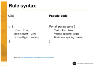 CSS Fundamentals: selectors and Properties | PPTX | Web Design and HTML ...