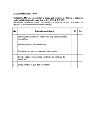 4. AutoevaluacióN