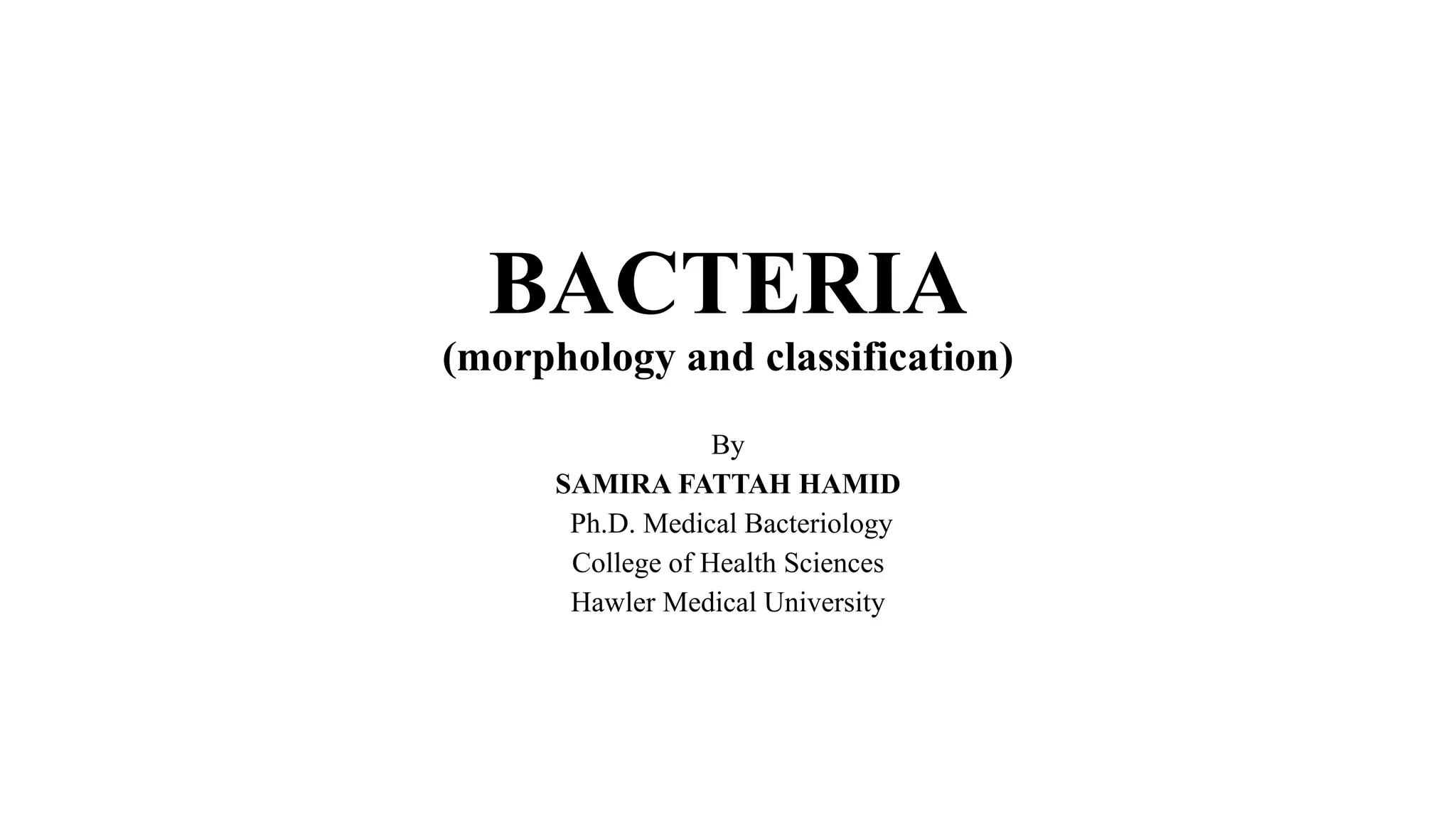 Bacteria Morphology and Classification Guide | PPT