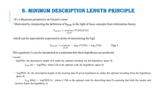 6. MINIMUM DESCRIPTION LENGTH PRINCIPLE
Equ 1
 