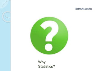 Introduction
Why
Statistics?
 