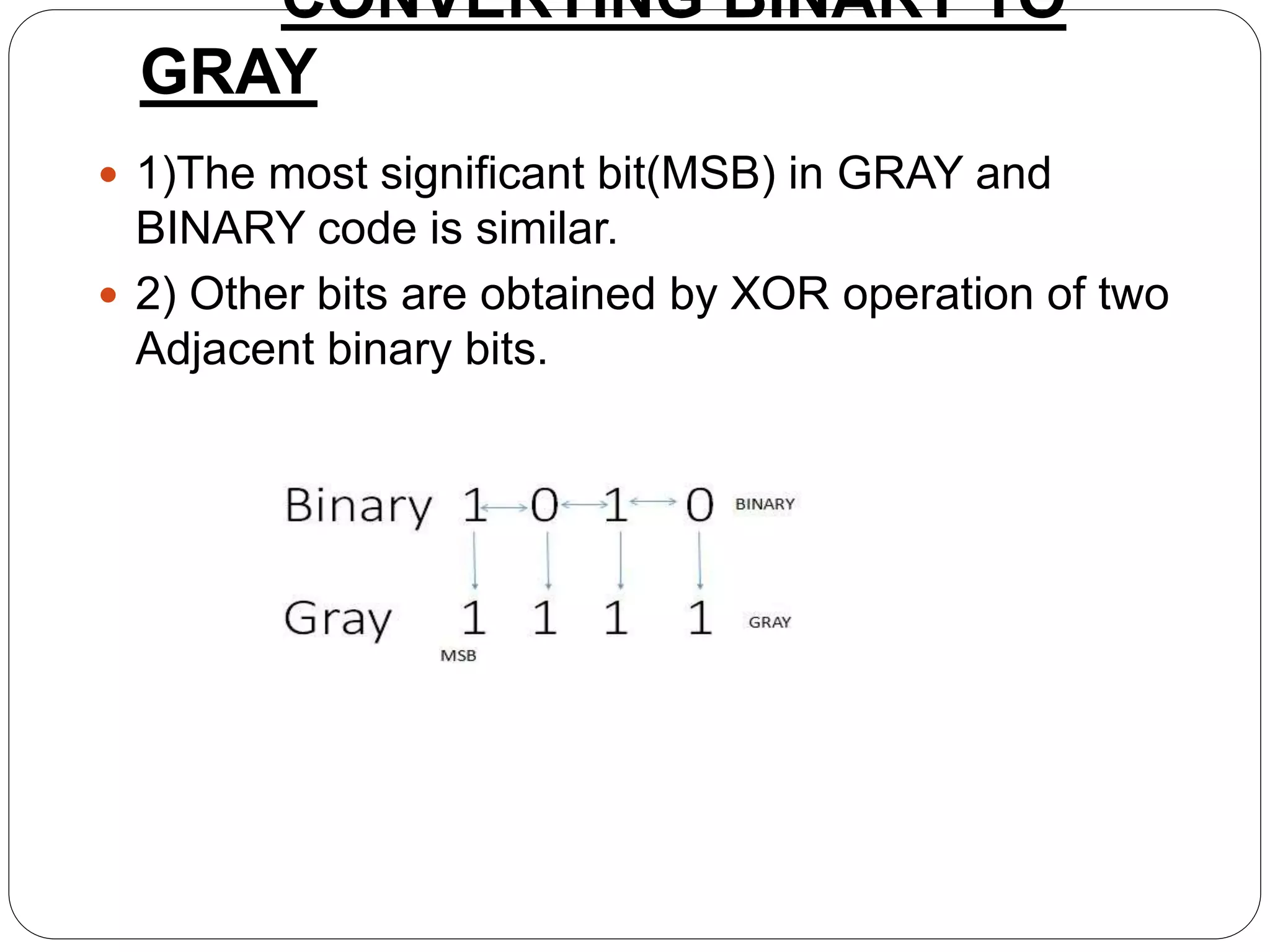 4 bit binary to gray converter using xor ppt
