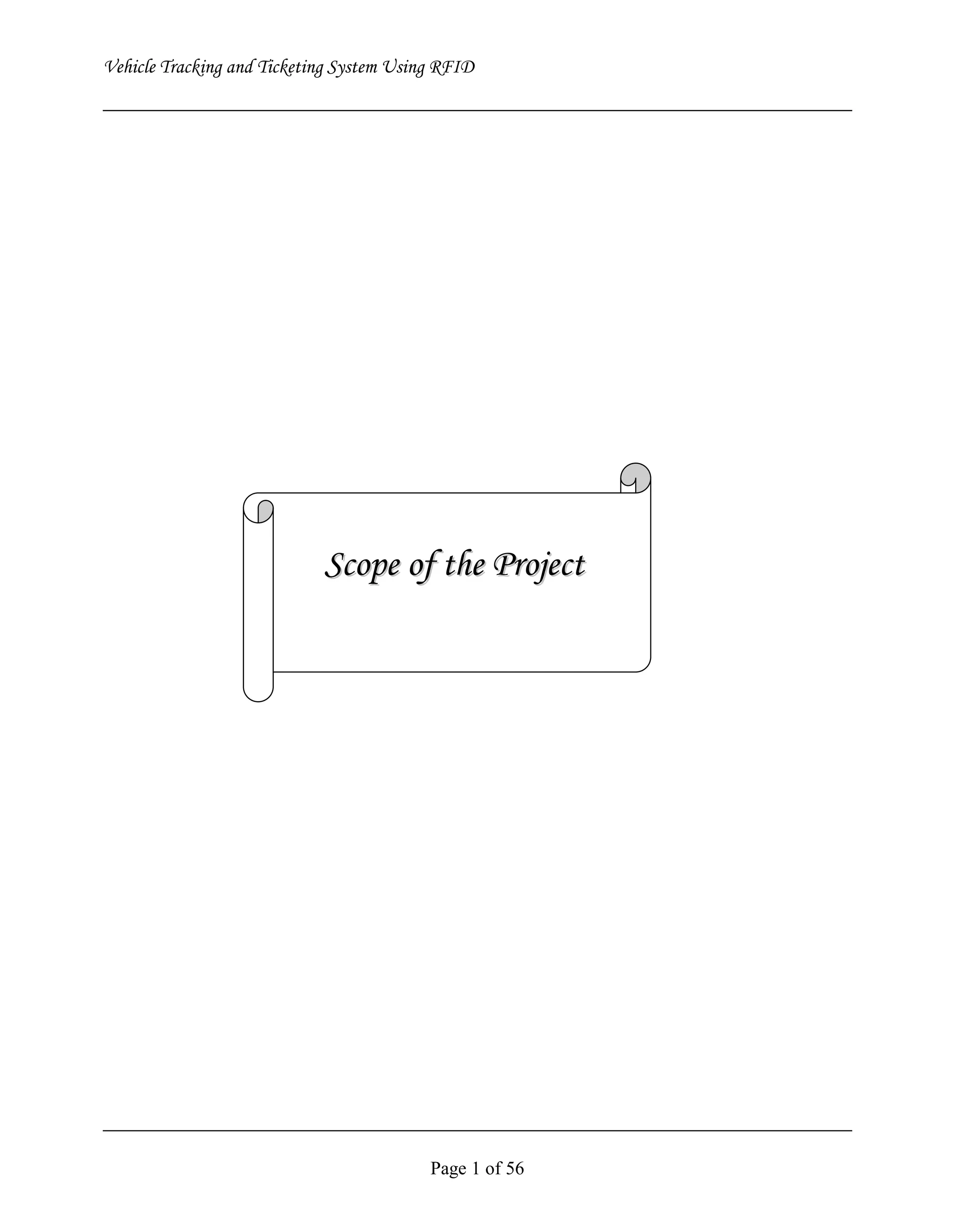 Vehicle Tracking and Ticketing System Using RFID Project (Complete Softcopy)