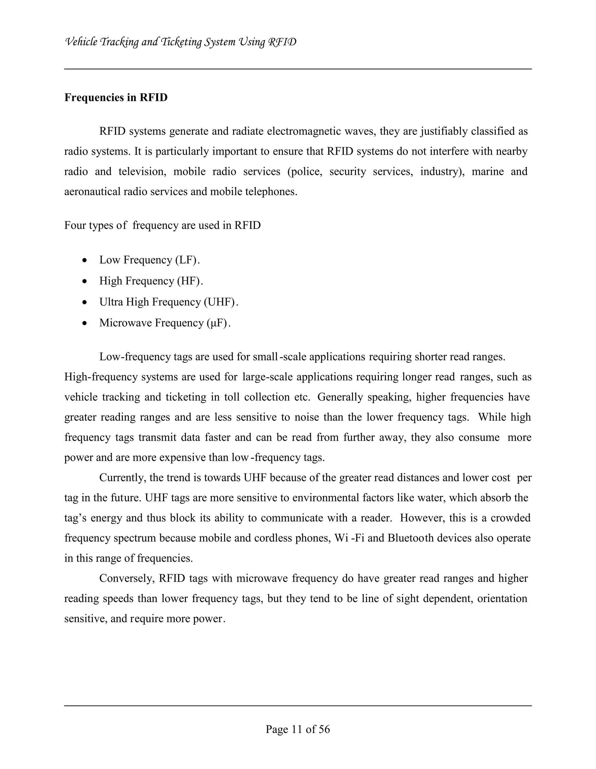 Vehicle Tracking and Ticketing System Using RFID Project (Complete Softcopy)