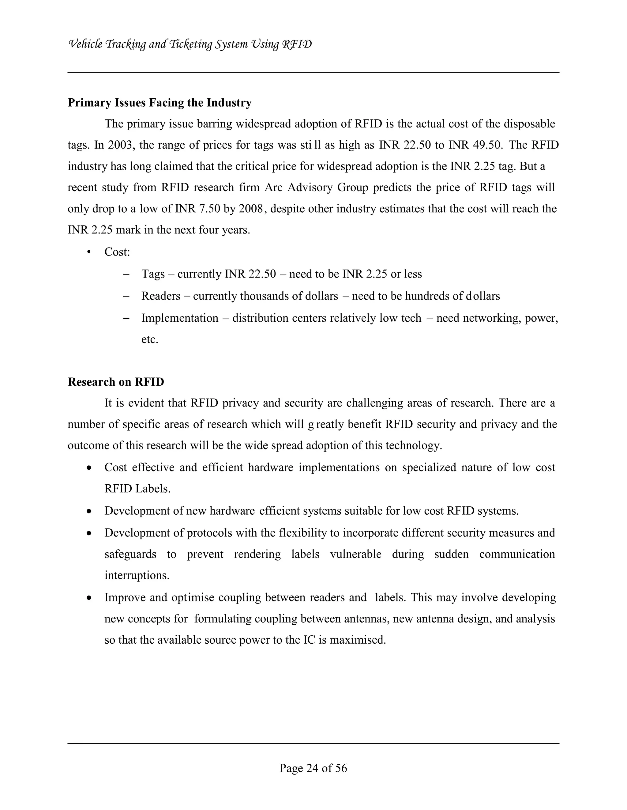 Vehicle Tracking and Ticketing System Using RFID Project (Complete Softcopy)
