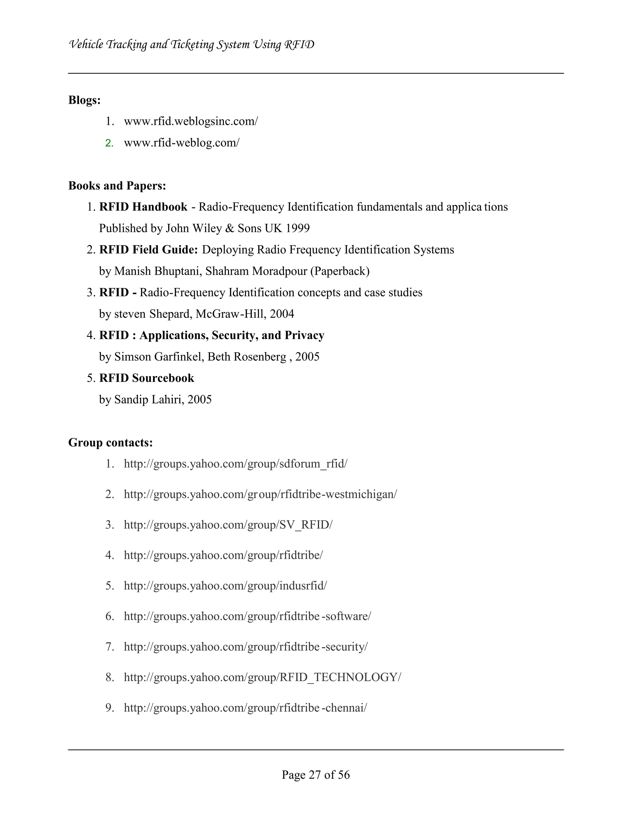 Vehicle Tracking and Ticketing System Using RFID Project (Complete Softcopy)