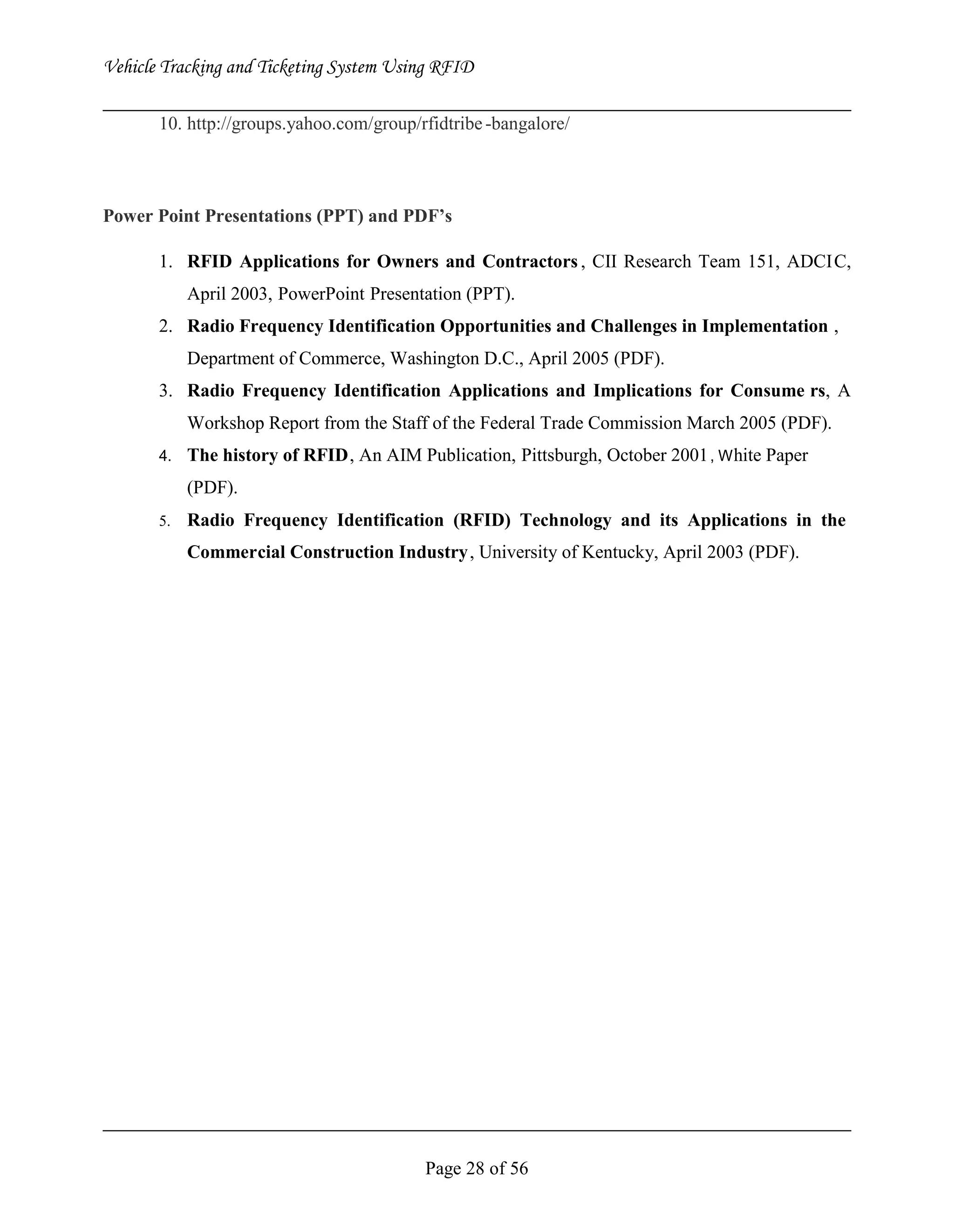 Vehicle Tracking and Ticketing System Using RFID Project (Complete Softcopy)