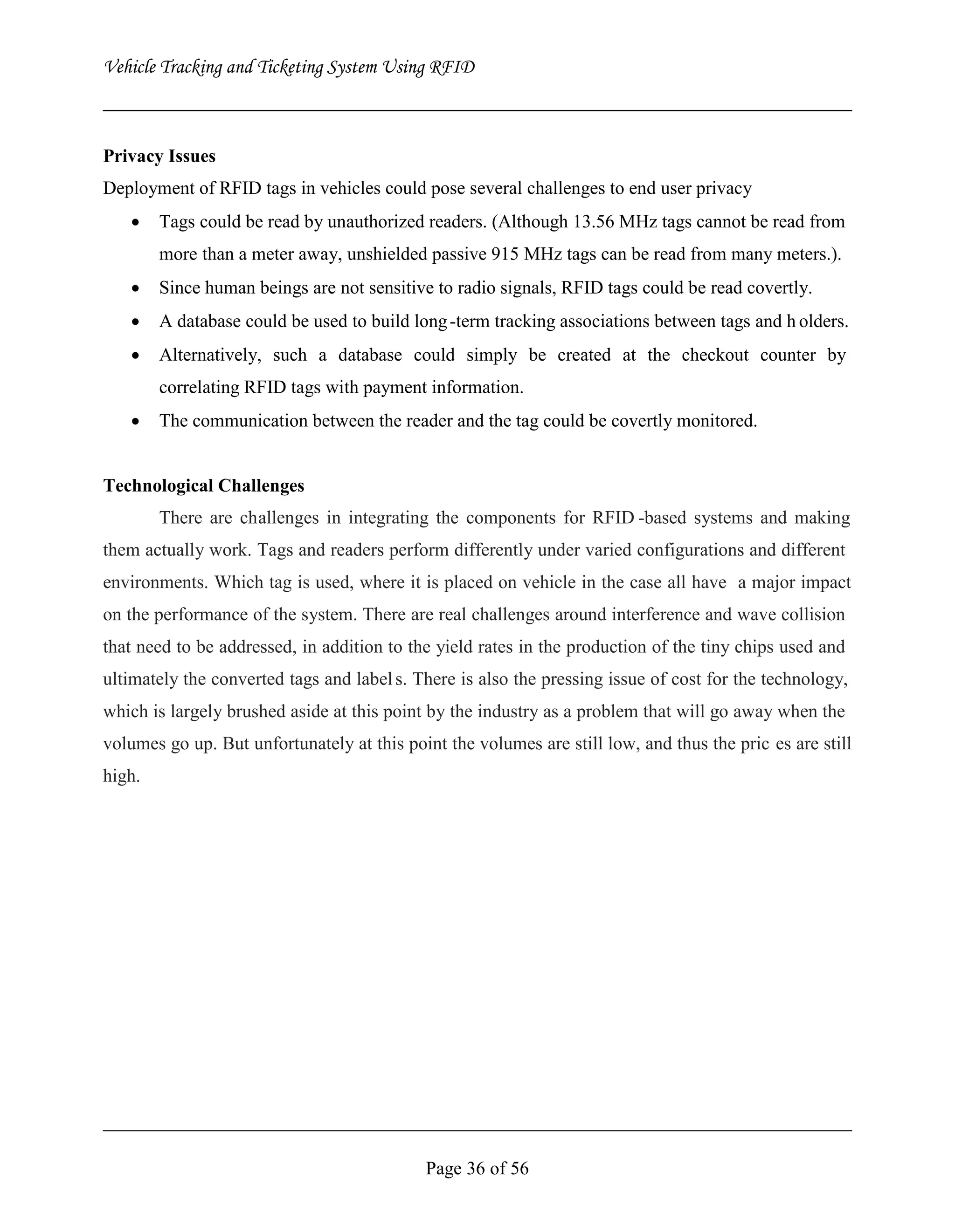 Vehicle Tracking and Ticketing System Using RFID Project (Complete Softcopy)