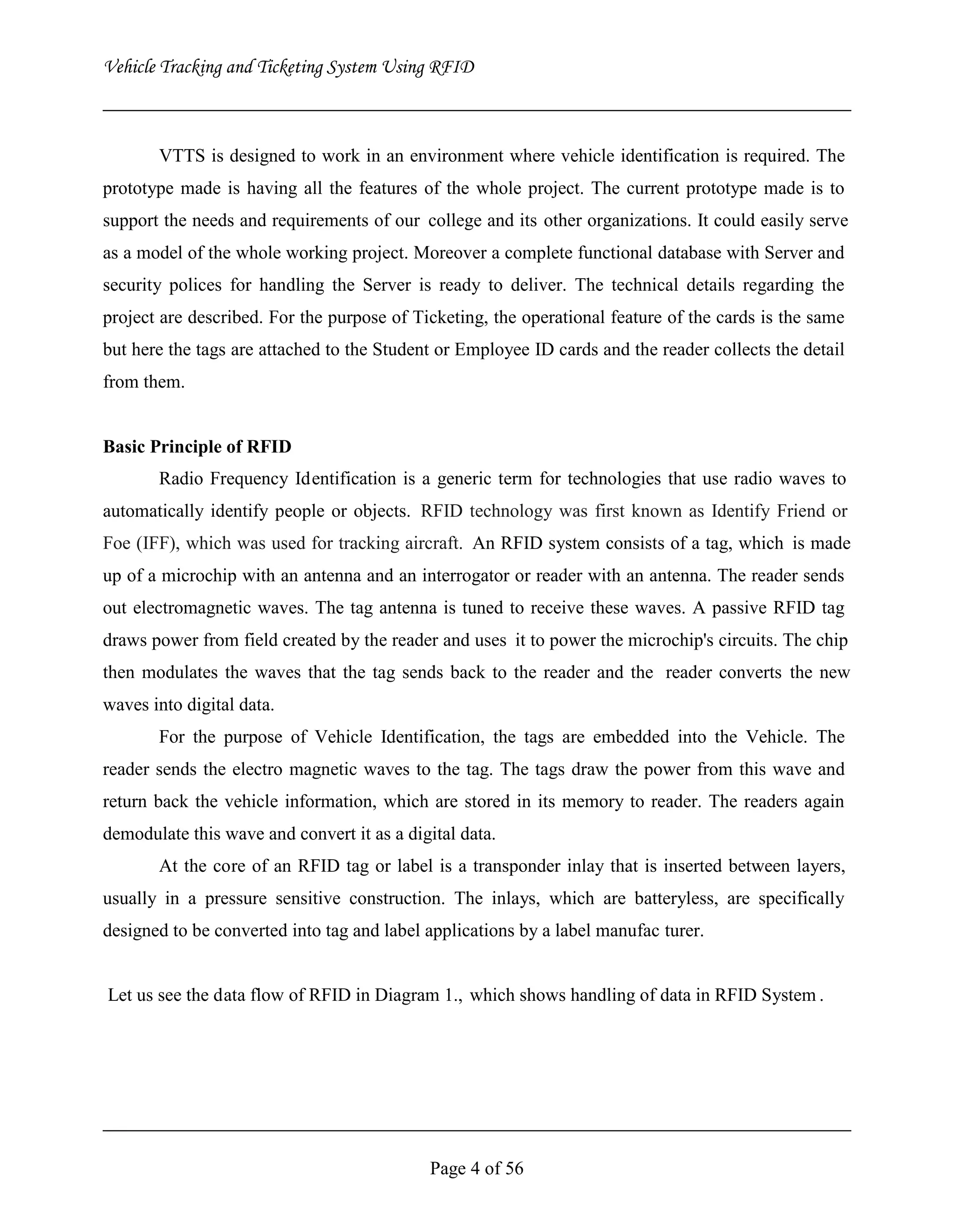 Vehicle Tracking and Ticketing System Using RFID Project (Complete Softcopy)