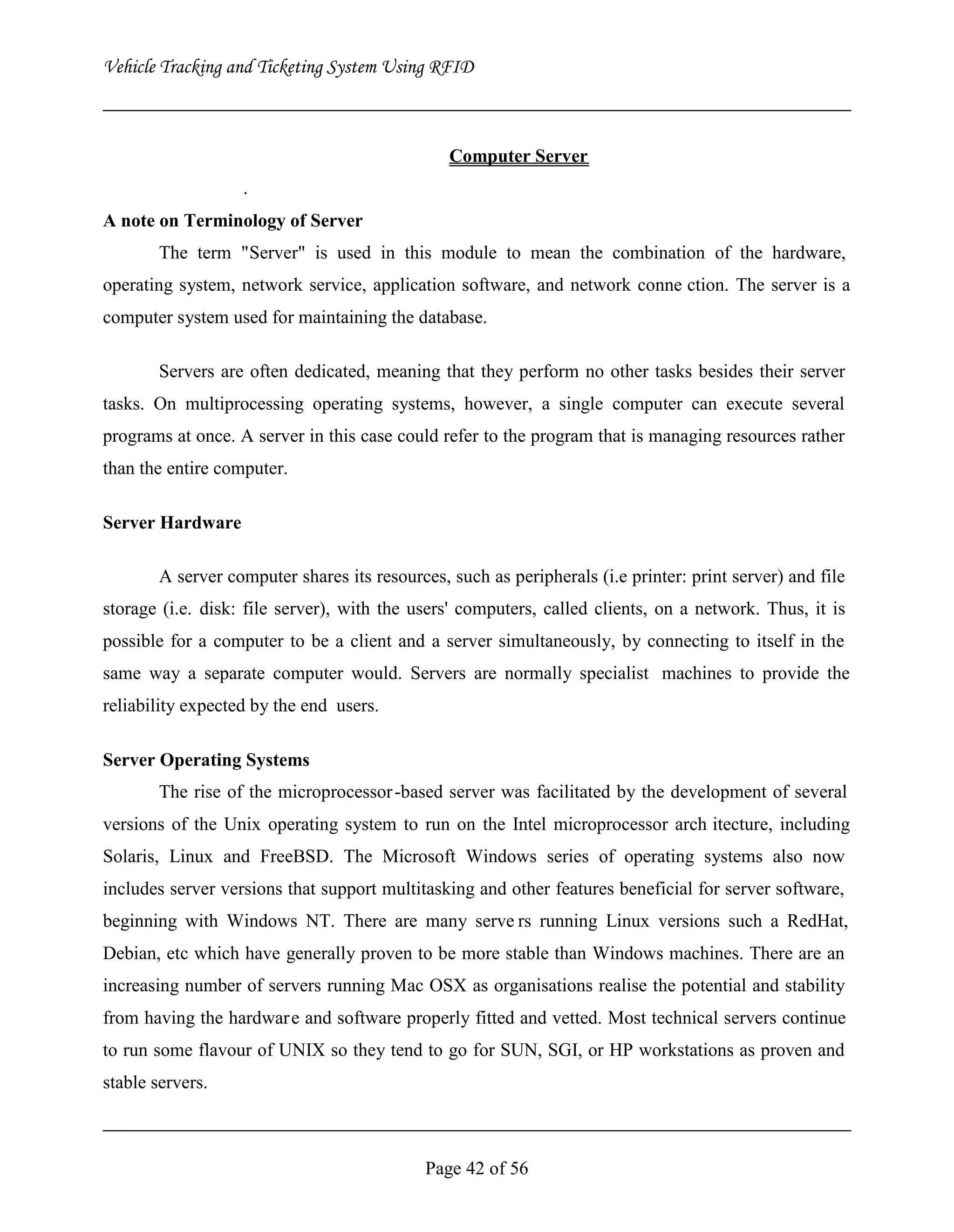Vehicle Tracking and Ticketing System Using RFID Project (Complete Softcopy)