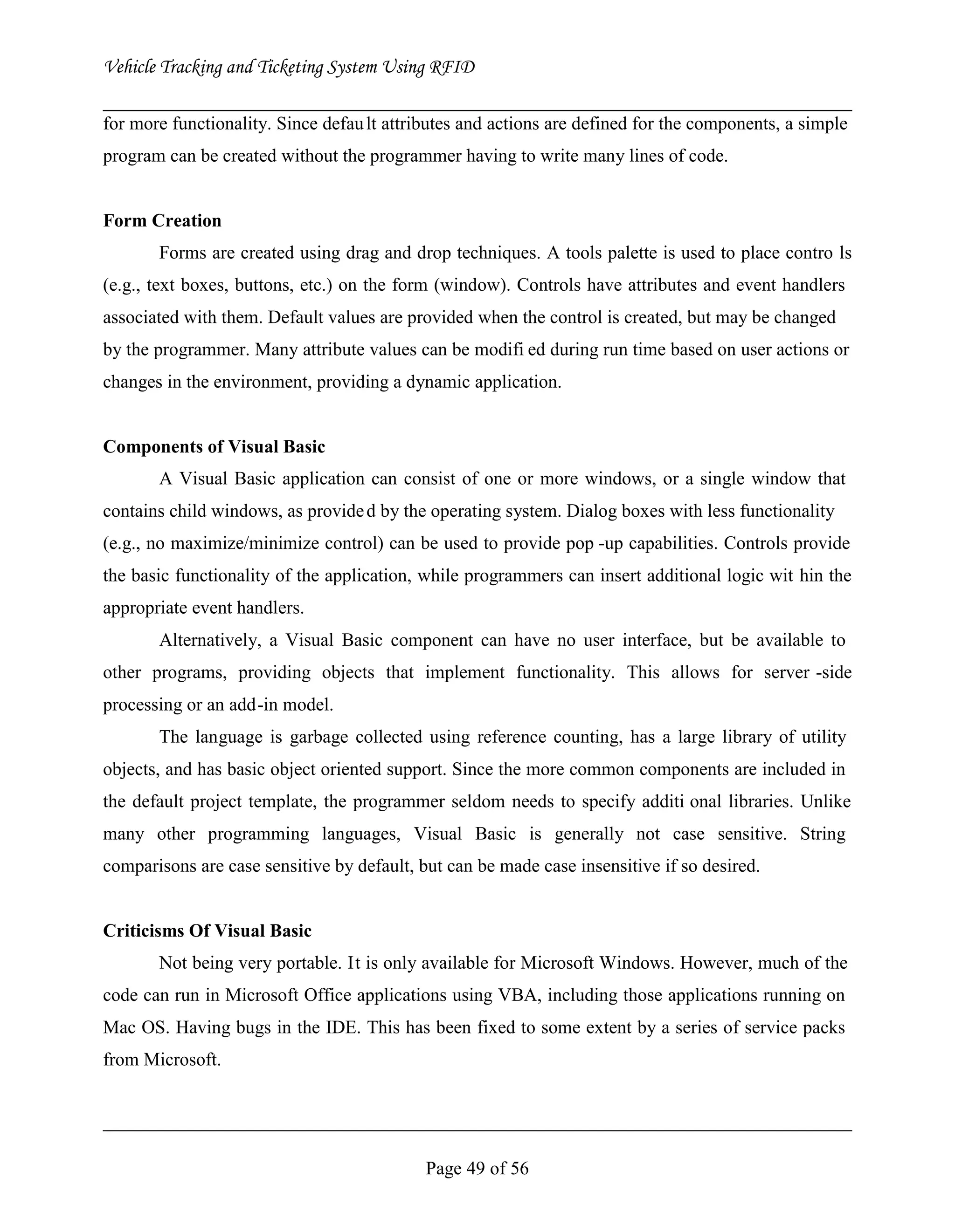 Vehicle Tracking and Ticketing System Using RFID Project (Complete Softcopy)