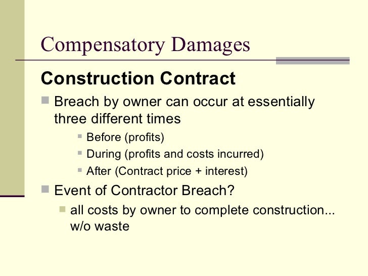 Breach of Contract & Remedies