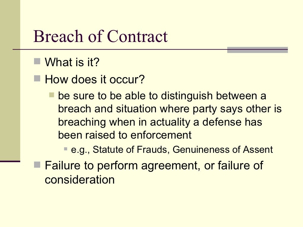 Breach Of Contract Remedies