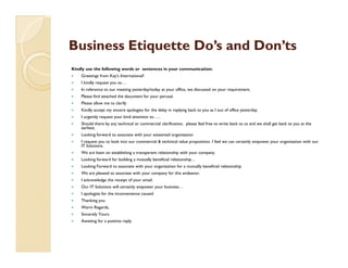 4 business communication etiquette | PDF