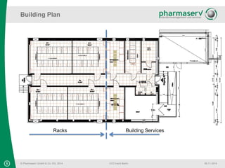 Building Plan 
Racks Building Services 
6 © Pharmaserv GmbH & Co. KG, 2014 
CIO Event Berlin 06.11.2014 
 