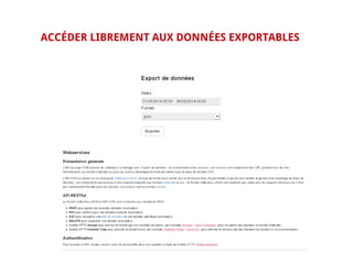 ACCÉDER LIBREMENT AUX DONNÉES EXPORTABLES
 