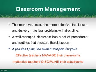 4-Classroom Management and teacher training.pptx