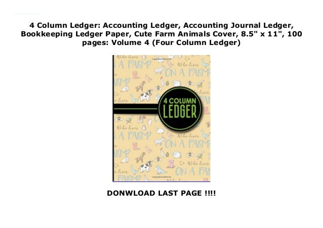 4 column ledger accounting ledger accounting journal accounting ledger paper