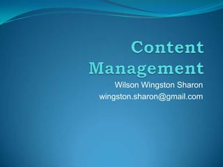 Wilson Wingston Sharon
wingston.sharon@gmail.com
 