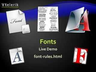 Values in the CSS RulesColors are specified in RGB format, in hex form: Example: #A0A6AAPredefined color aliases exist: black, blue, etc.Numeric values are specified in:Pixels, e.g. 12pxPoints, e.g. 10ptInches, centimeters, millimetersE.g. 1in, 1cm, 1mmPercentages, e.g. 50%Percentage is relative to the parent element34