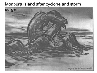 Monpura Island after cyclone and storm surge 