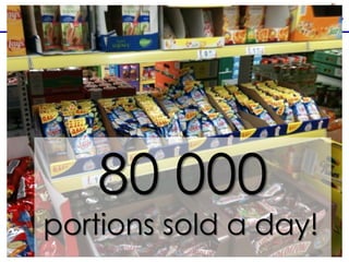 80 000
portions sold a day!
 