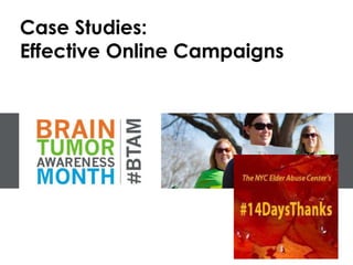 Case Studies:
Effective Online Campaigns
 