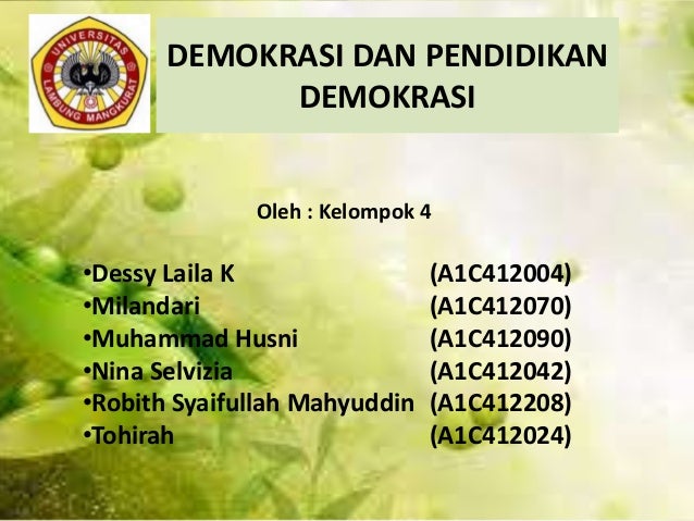 4 Demokrasi Dan Pendidikan Demokrasi