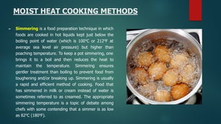 Comprehensive Guide to Dry and Moist Heat Cooking Methods | PDF
