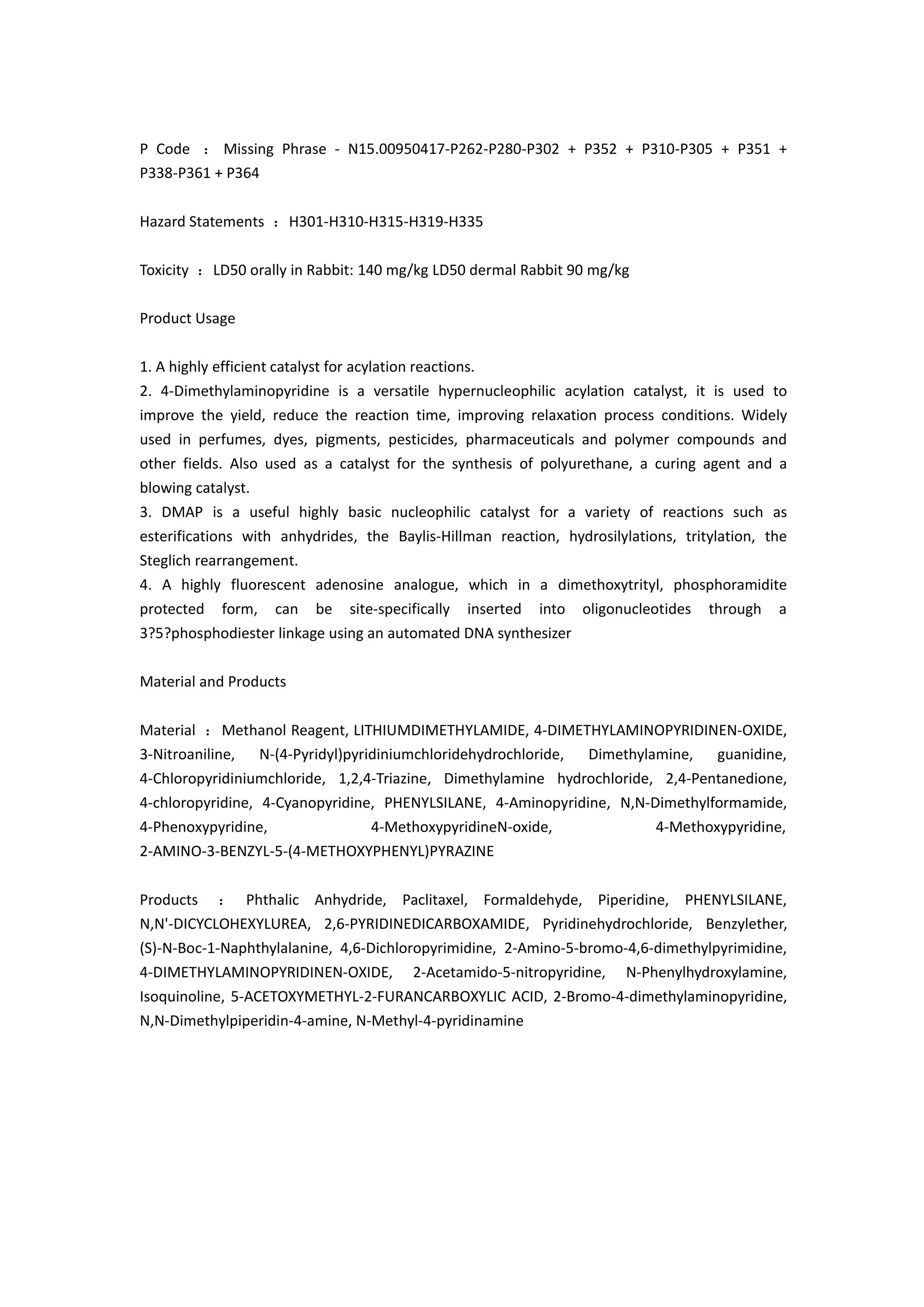 4 dimethylaminopyridine | PDF