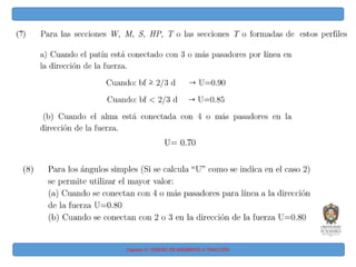 Capitulo IV: DISEÑO DE MIEMBROS A TRACCIÓN
 