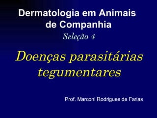 Doenças parasitárias tegumentares Dermatologia em Animais  de Companhia Seleção 4 Prof. Marconi Rodrigues de Farias 