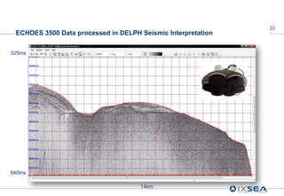 20
 ECHOES 3500 Data processed in DELPH Seismic Interpretation


325ms




640ms

                                     14km
 