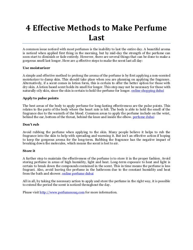 4 effectivemethodstomakeperfumelast