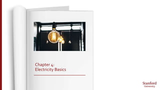 Chapter 4:
Electricity Basics
 