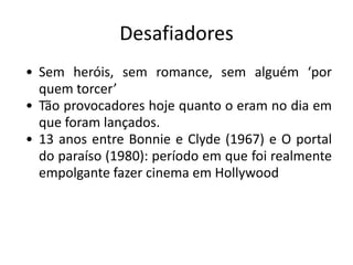 BeatlesVelha HollywoodMeados dos anos 60: estúdiosaindanasmãosdageraçãoqueinventara o cinema.ParamountAdolph Zukor com 92 anosBarney Balaban, com 78 anosJack Warner, 73 anos, Warner Bros. Darryl F. Zanuck, de 63 anos, 20th Century Fox.