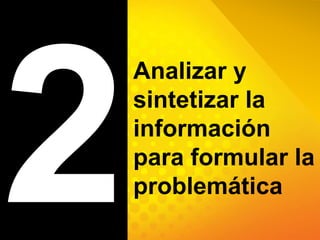 2Analizar y sintetizar la información para formular la problemática