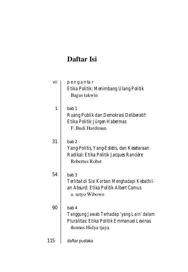 Makalah contoh benar Contoh Daftar Isi Essay - Peran Sekolah