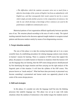 Esp handout (English for special Purpose | PDF