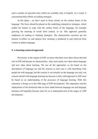 Esp handout (English for special Purpose | PDF