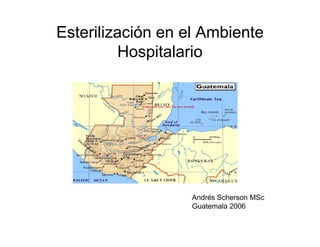 Esterilización en el Ambiente
Hospitalario
Andrés Scherson MSc
Guatemala 2006
 