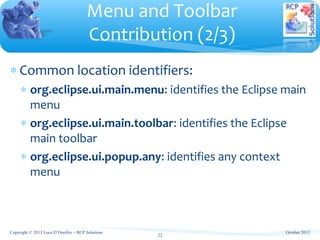 Eclipse Training - Standard Extension Points and APIs | PPT