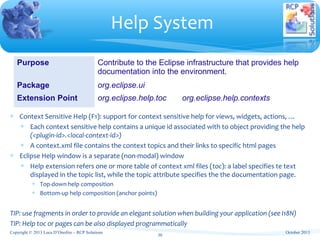 Eclipse Training - Standard Extension Points and APIs | PPT
