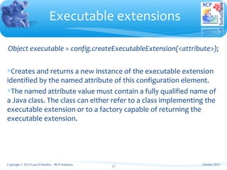 Eclipse Training - Standard Extension Points and APIs | PPT