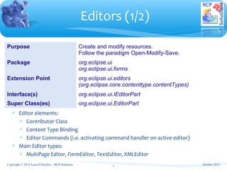 Eclipse Training - Standard Extension Points and APIs | PPT